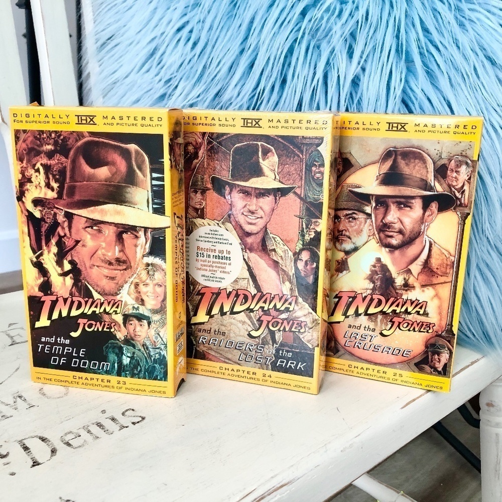 Indiana Jones,‎ VHS, Trilogy, 3 Movie, Box Set, Vintage, 1999, Good Condition - Picture 4 of 16